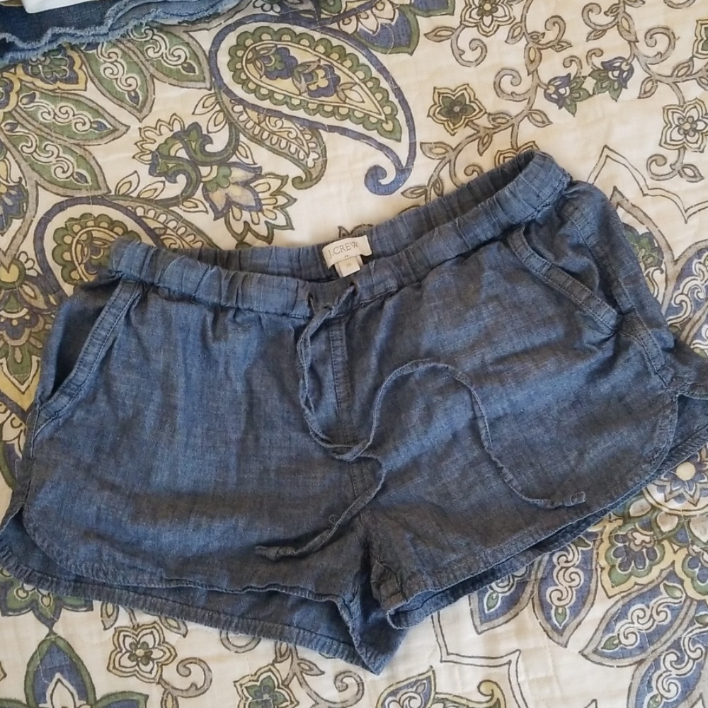 J crew elastic waist shorts